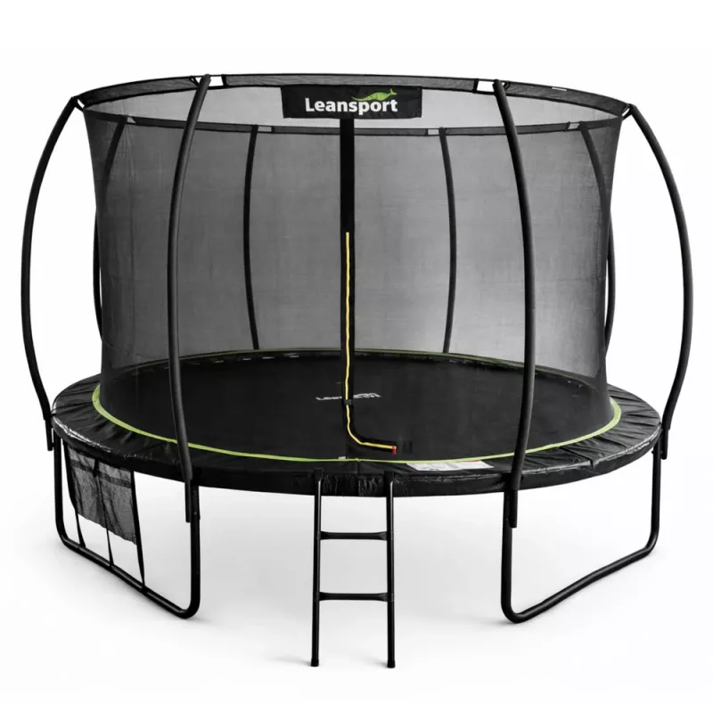 LEAN Garden Trampoline with Inner Net Black and Green 487CM 16FT