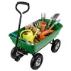 LEAN Garten-Transportwagen mit abnehmbarer Kippmulde Grün 120 kg