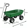 LEAN Garten-Transportwagen mit abnehmbarer Kippmulde Grün 120 kg