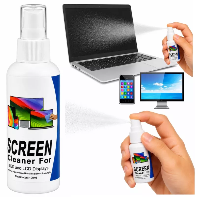 LEAN LCD LED TFT Computer Telefon Bildschirmreiniger 100 ml mit Mikrofasertuch