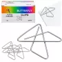 LEAN Metall-Schmetterlingsklemmen für Bürodokumente 32 mm 50 Stück