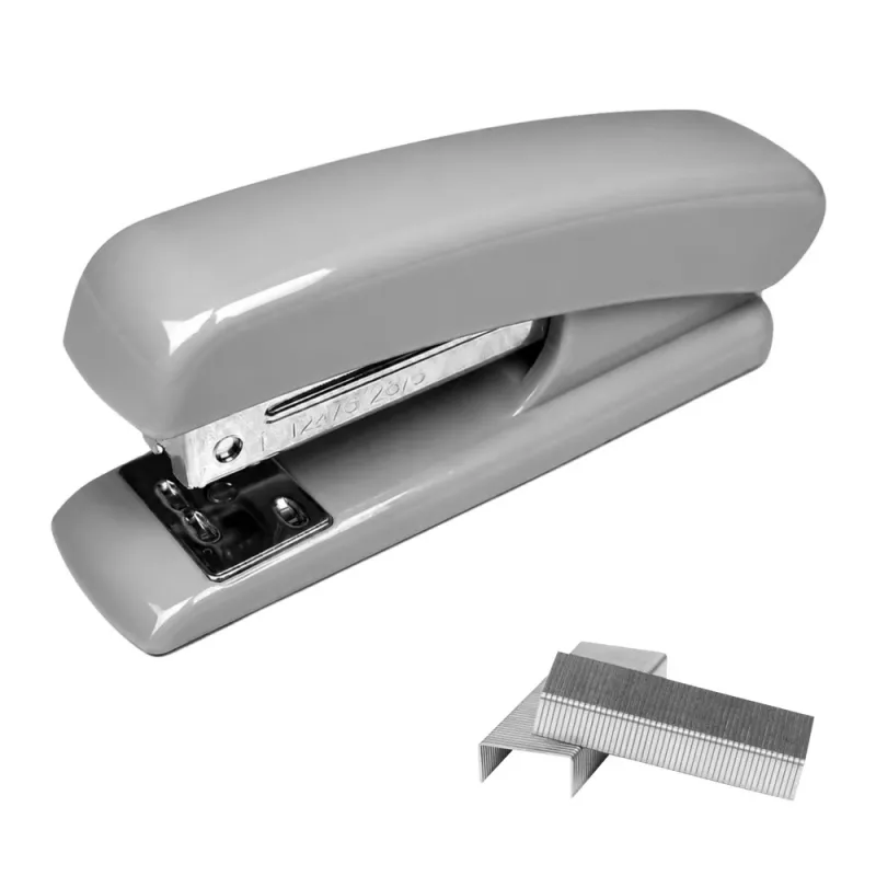 LEAN Metall-Bürohefter für bis zu 25 Blatt, 24/6 26/6 Klammern, grau