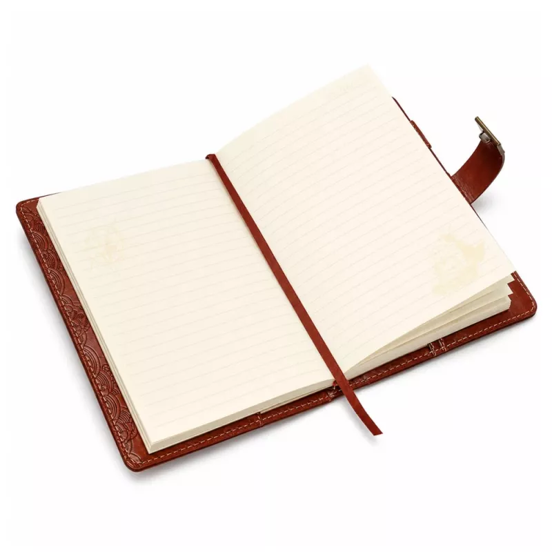 LEAN Notizbuch Tagebuch Passwort-Notizbuch Öko-Leder Braun mit Ruder A5