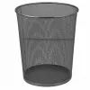 LEAN Büro-Papierkorb Metallgeflecht rund Silber 19 L