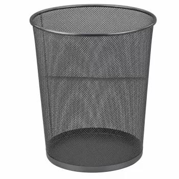 LEAN Büro-Papierkorb Metallgeflecht rund Silber 19 L
