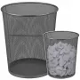 LEAN Büro-Papierkorb Metallgeflecht rund Silber 19 L