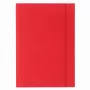 LEAN Roter laminierter Kartonordner mit Gummiband A4+ 300 gsm