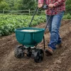 LEAN Rotary Seeder auf Rädern zum Ausbringen von Dünger, Grassamen, Salz und Sand, 27L