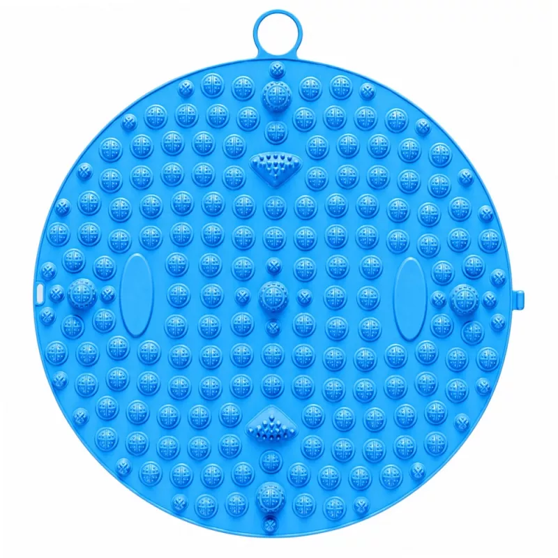 LEAN runde Akupressur-Fußmassagematte mit Noppen, blau, 33 cm