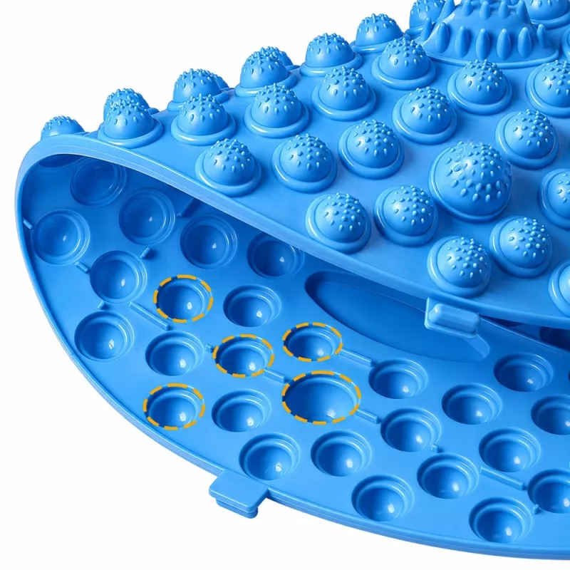 LEAN runde Akupressur-Fußmassagematte mit Noppen, blau, 33 cm