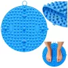 LEAN runde Akupressur-Fußmassagematte mit Noppen, blau, 33 cm