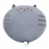 LEAN Runder Plüsch-Stuhlkissen Katze Grau Weicher Sitz 40 cm