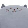 LEAN Runder Plüsch-Stuhlkissen Katze Grau Weicher Sitz 40 cm