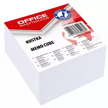 LEAN SCHOOL Weißer ungeleimter Notizwürfel 85x85x40 mm, 400 Blatt, 80 g/m²
