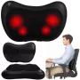 LEAN Shiatsu-Massagekissen für Rücken und Nacken mit Heizung Schwarz