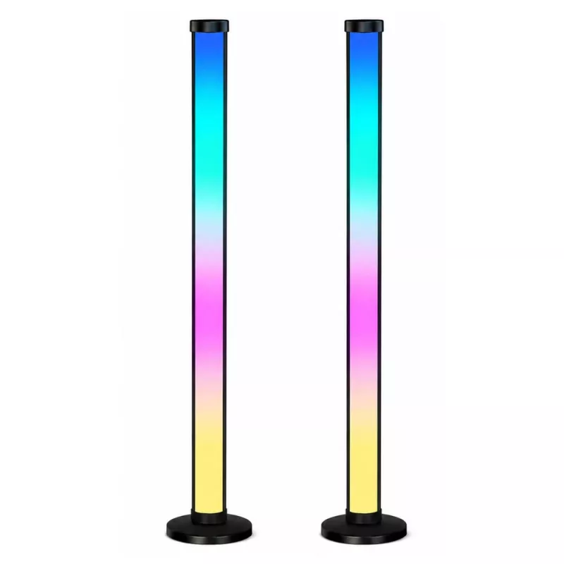 LEAN Smart Floor Lamps Colorful RGB LED Lights Remote Control App 125cm 2 pcs