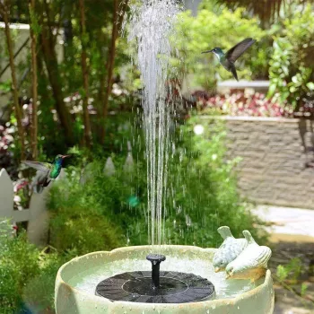 LEAN Solar-Gartenbrunnen für Teiche, 4 Düsen, 180 L/h