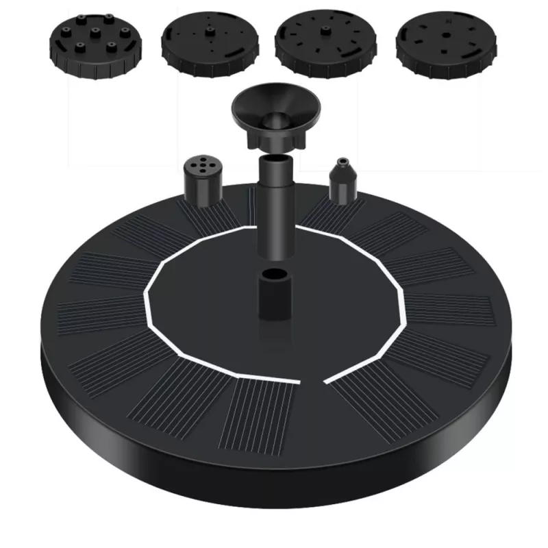 LEAN Solar-Gartenbrunnen für Teiche, 4 Düsen, 180 L/h