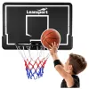 LEAN SPORT 30566 Basketballkorb und Rückwand - 90cm Polycarbonat-Brett, Wandmontage, Schwarz/Rot