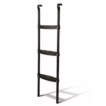LEAN SPORT BEST 97 cm Trampolin-Leiter – 2-stufig, rutschfest, Stahl, universell passend, Schwarz