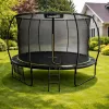 LEAN Sport Gartentrampolin mit Innennetz Schwarz und Grün 427CM 14FT