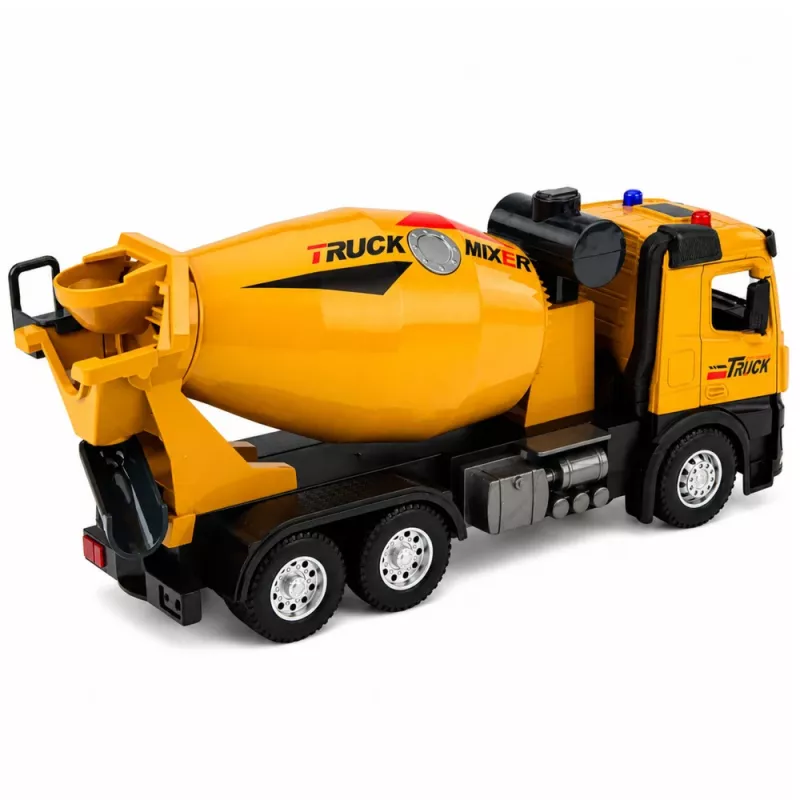 LEAN TOYS 1:12 RC Betonmischer-LKW - Metallkabine, Lichter, Geräusche, 2,4 GHz, 30 m Reichweite