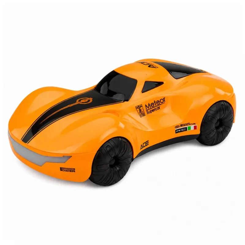 LEAN TOYS 1:16 2,4 GHz 4WD RC Drift-Auto mit Raucheffekt, LED-Lichtern und Sound, Orange