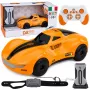 LEAN TOYS 1:16 2,4 GHz 4WD RC Drift-Auto mit Raucheffekt, LED-Lichtern und Sound, Orange