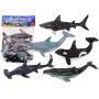 LEAN TOYS 17521 Set aus 6 Meeres tier figuren - Orca, Hai, Wal, Delfin, Schildkröte & Mantarochen - Mehrfarbig