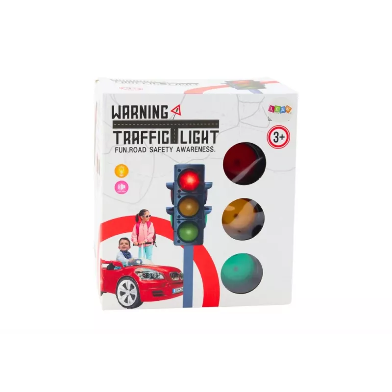 LEAN TOYS 20644 Verkehrsampel-Spielzeug mit Licht- und Soundeffekten