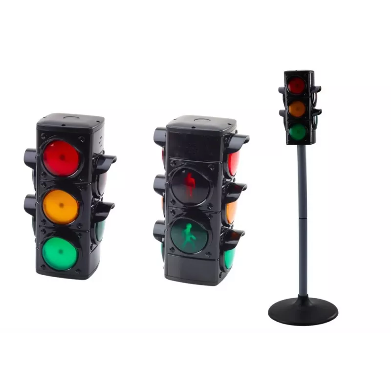 LEAN TOYS 20644 Verkehrsampel-Spielzeug mit Licht- und Soundeffekten