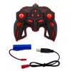 LEAN TOYS 29711 RC Stunt Car 1:10 4WD mit 360°-Rotation, LED-Leuchten & Raucheffekt (Schwarz/Rot)