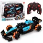 LEAN TOYS 29711 RC Stunt Car 1:10 4WD mit 360°-Rotation, LED-Leuchten & Raucheffekt (Schwarz/Rot)