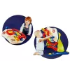 LEAN TOYS 3-in-1 Interaktiver Baby-Kinderwagen mit Lenkrad, Sound, Melodien und Tiermotiven