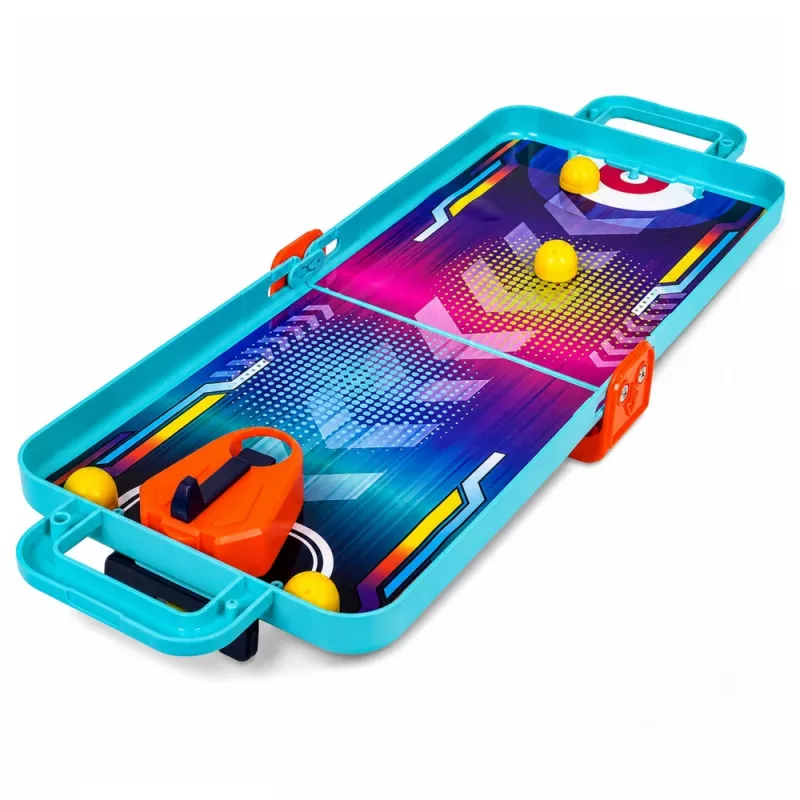 LEAN TOYS 3-in-1 Mini Arcade Game – Tragbarer Tisch-Basketball, Flipper & Bowling-Koffer (mehrfarbig)