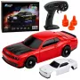 LEAN TOYS 31711 RC Drift Sportwagen – 4WD, 2,4 GHz, Wechselkarosserie, Rot, 1:43
