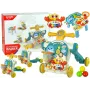 LEAN TOYS 4in1 Buggy-Lerntisch-Roller-Fahrrad für Babys Blau