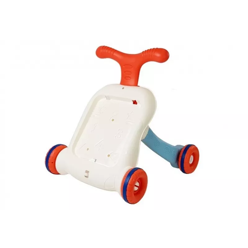 LEAN TOYS 7589 Interaktiver Schiebe-Lauflernwagen mit Tischpanel, 2-in-1 Baby-Lauflernwagen mit Lichtern, Geräuschen und Lernpanel