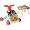 LEAN TOYS 7589 Interaktiver Schiebe-Lauflernwagen mit Tischpanel, 2-in-1 Baby-Lauflernwagen mit Lichtern, Geräuschen und Lernpanel