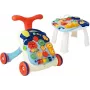 LEAN TOYS 7589 Interaktiver Schiebe-Lauflernwagen mit Tischpanel, 2-in-1 Baby-Lauflernwagen mit Lichtern, Geräuschen und Lernpanel