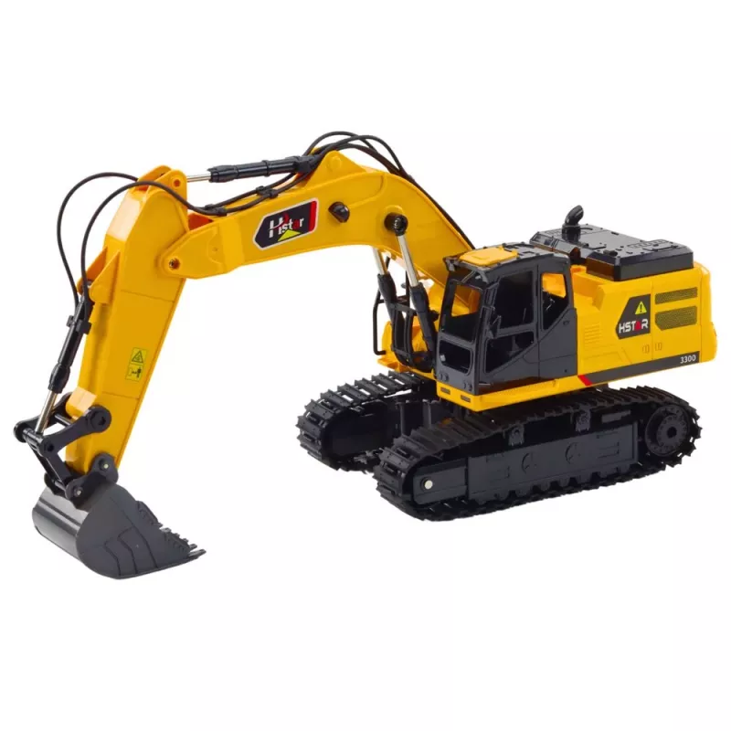 LEAN TOYS 9-Kanal 2,4 GHz RC Crawler-Bagger mit Sounds und LED-Leuchten, Maßstab 1:14