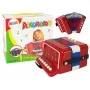 LEAN TOYS Akkordeon-Instrument für kleine Musiker – Rot, 7 Diskanttasten, diatonisch, ab 3 Jahren