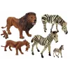 LEAN TOYS Africa Wild Animals Löwen Zebra Familie Figuren Set
