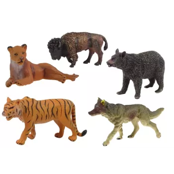 LEAN TOYS Afrikanische Waldtiere Figurenset Bär Tiger