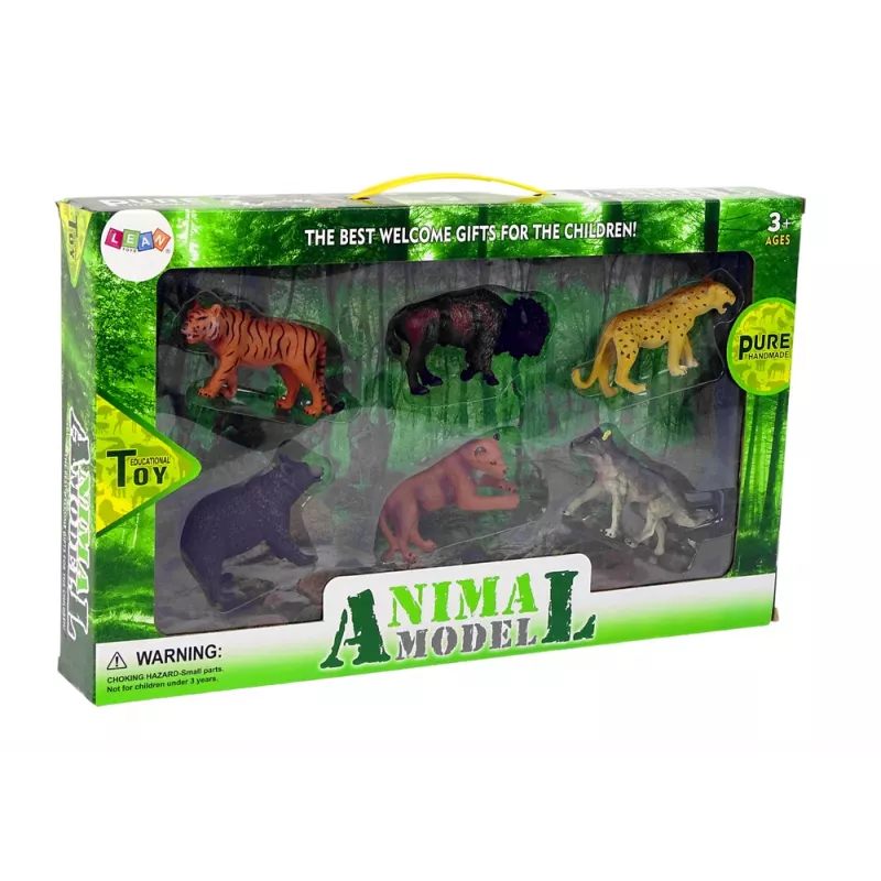 LEAN TOYS Afrikanische Waldtiere Figurenset Bär Tiger