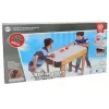LEAN TOYS Air Hockey Handball Spieltisch mit Kicker, 2-in-1, elektrisches Gebläse, MDF, Schwarz