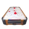 LEAN TOYS Air Hockey Handball Spieltisch mit Kicker, 2-in-1, elektrisches Gebläse, MDF, Schwarz