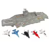 LEAN TOYS Flugzeugträger Jets 5 Stück Sound Licht