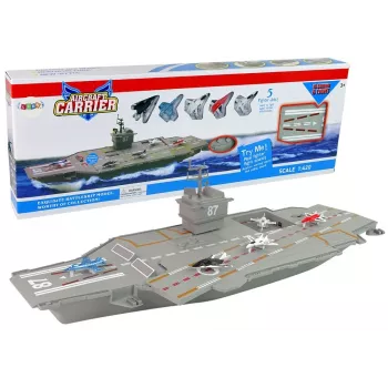 LEAN TOYS Flugzeugträger Jets 5 Stück Sound Licht
