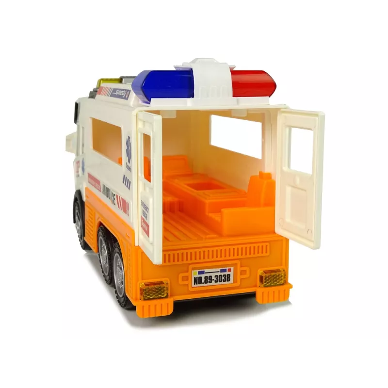 LEAN TOYS Ambulance Batterieauto mit Licht und Sound